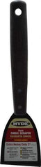 Hyde Tools - Stiff Carbon Steel Chisel Scraper - 3" Blade Width, 8" Long Polypropylene Handle - Apex Tool & Supply