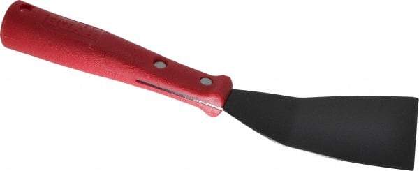 Hyde Tools - Stiff Carbon Steel Bent Chisel - 3" Blade Width, Plastic Handle - Apex Tool & Supply