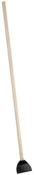 Hyde Tools - Stiff Carbon Steel Bent Scraper - 6" Blade Width, 55" Long Hardwood Handle - Apex Tool & Supply