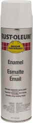 Rust-Oleum - White, 15 oz Net Fill, Gloss, Enamel Spray Paint - 14 Sq Ft per Can, 15 oz Container, Use on Rust Proof Paint - Apex Tool & Supply