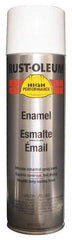 Rust-Oleum - Fleet White, 15 oz Net Fill, Gloss, Enamel Spray Paint - 14 Sq Ft per Can, 15 oz Container, Use on Rust Proof Paint - Apex Tool & Supply