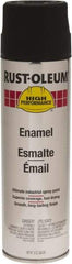 Rust-Oleum - Black, 15 oz Net Fill, Flat, Enamel Spray Paint - 14 Sq Ft per Can, 15 oz Container, Use on Rust Proof Paint - Apex Tool & Supply