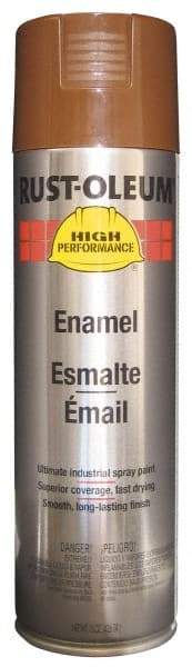 Rust-Oleum - Chestnut Brown, 15 oz Net Fill, Gloss, Enamel Spray Paint - 14 Sq Ft per Can, 15 oz Container, Use on Rust Proof Paint - Apex Tool & Supply