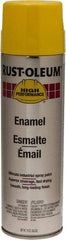Rust-Oleum - Safety Yellow, 15 oz Net Fill, Gloss, Enamel Spray Paint - 14 Sq Ft per Can, 15 oz Container, Use on Rust Proof Paint - Apex Tool & Supply