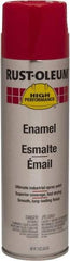 Rust-Oleum - Safety Red, 15 oz Net Fill, Gloss, Enamel Spray Paint - 14 Sq Ft per Can, 15 oz Container, Use on Rust Proof Paint - Apex Tool & Supply