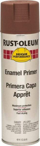 Rust-Oleum - 15 oz Flat Red Enamel Spray Primer - 14 Sq Ft Coverage - Apex Tool & Supply