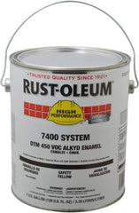 Rust-Oleum - 1 Gal Safety Yellow Gloss Finish Industrial Enamel Paint - Interior/Exterior, Direct to Metal, <450 gL VOC Compliance - Apex Tool & Supply