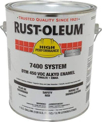 Rust-Oleum - 1 Gal Safety Red Gloss Finish Industrial Enamel Paint - Interior/Exterior, Direct to Metal, <450 gL VOC Compliance - Apex Tool & Supply