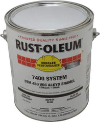 Rust-Oleum - 1 Gal Safety Blue Gloss Finish Industrial Enamel Paint - Interior/Exterior, Direct to Metal, <450 gL VOC Compliance - Apex Tool & Supply