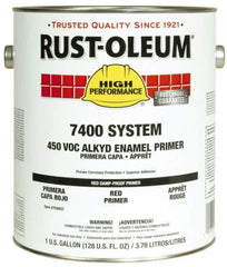 Rust-Oleum - 1 Gal Red Damp-Proof Primer - 230 to 435 Sq Ft/Gal, <450 gL Content, Direct to Metal, Quick Drying - Apex Tool & Supply