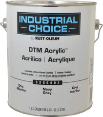 Rust-Oleum - 1 Gal Navy Gray Semi Gloss Finish Alkyd Enamel Paint - Interior/Exterior, Direct to Metal, <250 gL VOC Compliance - Apex Tool & Supply