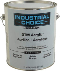 Rust-Oleum - 1 Gal Safety Orange Semi Gloss Finish Alkyd Enamel Paint - Interior/Exterior, Direct to Metal, <250 gL VOC Compliance - Apex Tool & Supply