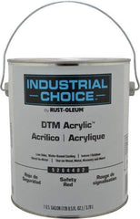 Rust-Oleum - 1 Gal Safety Red Semi Gloss Finish Acrylic Enamel Paint - Interior/Exterior, Direct to Metal, <250 gL VOC Compliance - Apex Tool & Supply