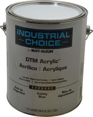 Rust-Oleum - 1 Gal Safety Blue Semi Gloss Finish Alkyd Enamel Paint - Interior/Exterior, Direct to Metal, <250 gL VOC Compliance - Apex Tool & Supply