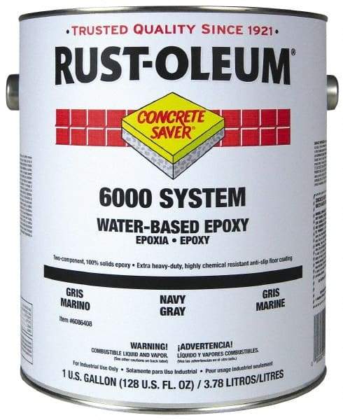 Rust-Oleum - 1 Gal High Gloss Navy Gray Water-Based Epoxy - 200 to 350 Sq Ft/Gal Coverage, <250 g/L VOC Content - Apex Tool & Supply