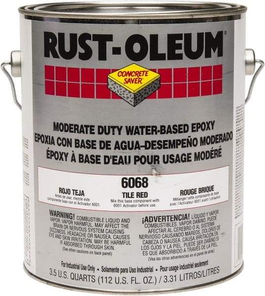 Rust-Oleum - 1 Gal High Gloss Tile Red Water-Based Epoxy - 200 to 350 Sq Ft/Gal Coverage, <250 g/L VOC Content - Apex Tool & Supply