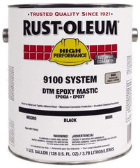 Rust-Oleum - 1 Gal Gloss Aluminum Epoxy Mastic - 100 to 225 Sq Ft/Gal Coverage, <340 g/L VOC Content, Direct to Metal - Apex Tool & Supply