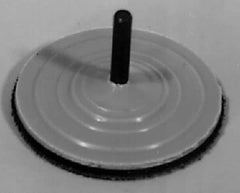 AutoQuip - 1" Diam Adhesive/PSA Disc Backing Pad - 1/4" Shank Diam, Medium Density, 25,000 RPM - Apex Tool & Supply