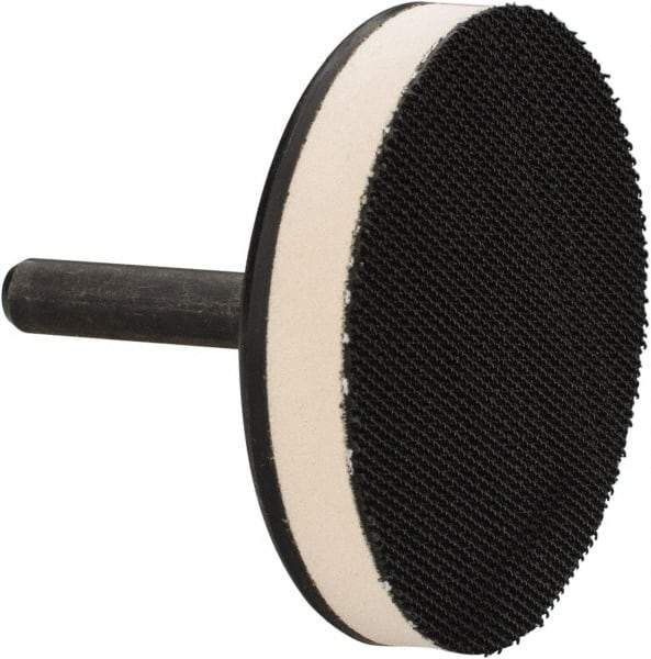 AutoQuip - 2" Diam Hook & Loop Disc Backing Pad - 1/4" Shank Diam, Medium Density, 22,000 RPM - Apex Tool & Supply