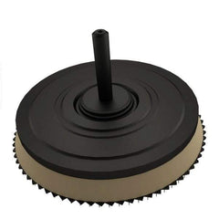 AutoQuip - 3" Diam Hook & Loop Disc Backing Pad - 1/4" Shank Diam, Medium Density, 18,000 RPM - Apex Tool & Supply