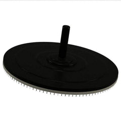 AutoQuip - 4" Diam Hook & Loop Disc Backing Pad - 1/4" Shank Diam, Firm Density, 14,000 RPM - Apex Tool & Supply