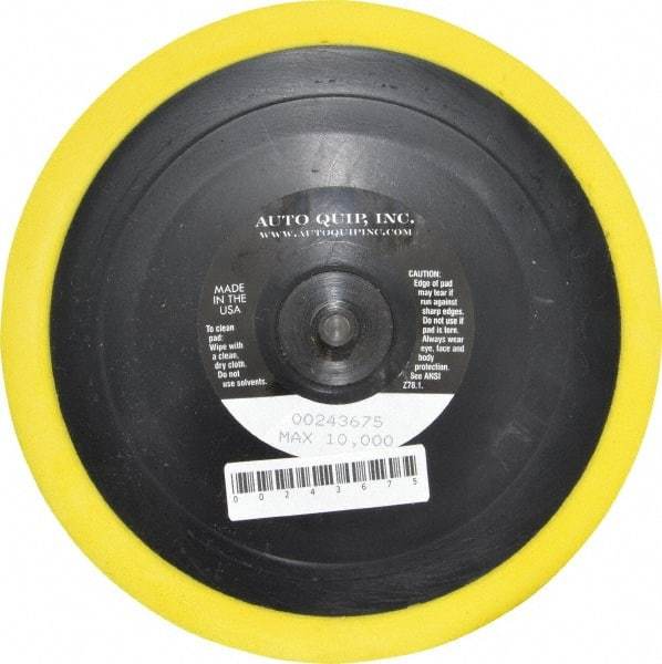 AutoQuip - 6" Diam Adhesive/PSA Disc Backing Pad - Medium Density, 10,000 RPM - Apex Tool & Supply