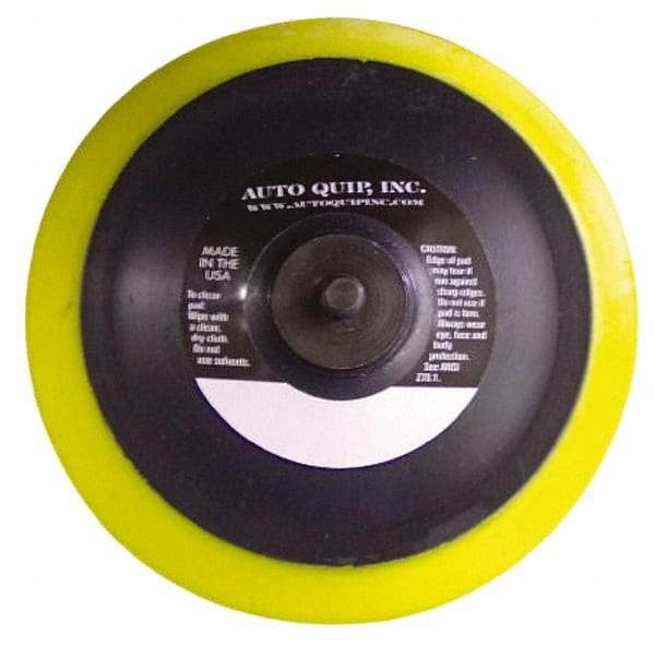 AutoQuip - 6" Diam Hook & Loop Disc Backing Pad - Medium Density, 10,000 RPM - Apex Tool & Supply