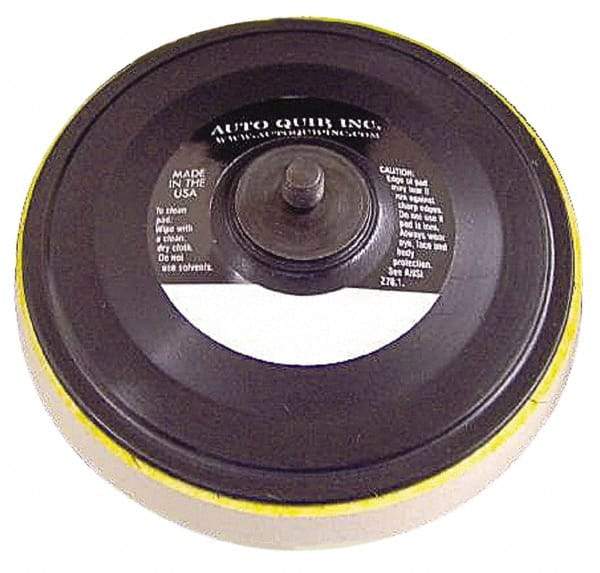 AutoQuip - 6" Diam Hook & Loop Disc Backing Pad - Medium Density, 10,000 RPM - Apex Tool & Supply