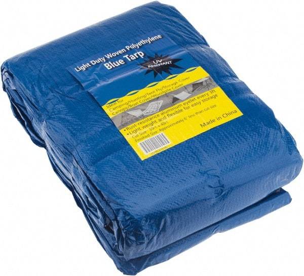 Value Collection - 40' Long x 30' Wide Polyethylene Tarp & Dust Cover - Blue - Apex Tool & Supply