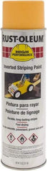 Rust-Oleum - 18 fl oz Yellow Striping Paint - 275' to 300' Coverage at 3" Wide, Solvent-Based Formula - Apex Tool & Supply