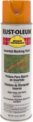 Rust-Oleum - 15 fl oz Orange Marking Paint - 300' to 350' Coverage at 1-1/2" Wide, Solvent-Based Formula - Apex Tool & Supply