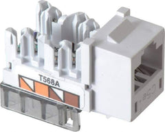 Hubbell - 8 Position, Cat5e Modular Jack - CSA Certified, RoHS Compliant, UL Listed - Apex Tool & Supply