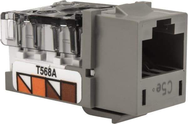 Hubbell - 8 Position, Cat5e Modular Jack - CSA Certified, RoHS Compliant, UL Listed - Apex Tool & Supply