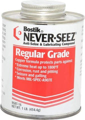 Bostik - 1 Lb Can Extreme Pressure Anti-Seize Lubricant - Copper, -297 to 1,800°F, Silver Gray, Water Resistant - Apex Tool & Supply