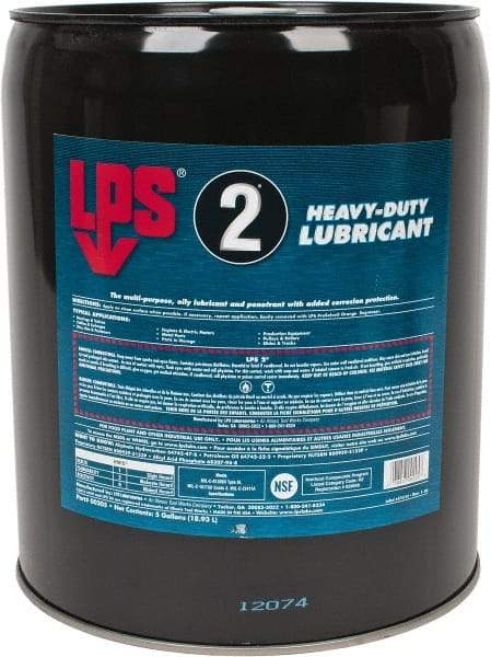 LPS - 5 Gal Pail Nondrying Film Lubricant - Clear Amber, Food Grade - Apex Tool & Supply