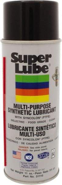 Synco Chemical - 11 oz Aerosol Synthetic General Purpose Grease - Translucent White, Food Grade, 450°F Max Temp, NLGIG 2, - Apex Tool & Supply