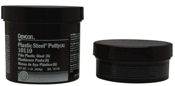 Devcon - 25 Lb Pail Two Part Epoxy - 45 min Working Time, Series Plastic Steel - Apex Tool & Supply