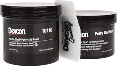 Devcon - 1 Lb Pail Two Part Epoxy - 45 min Working Time, Series Plastic Steel - Apex Tool & Supply