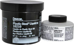 Devcon - 1 Lb Pail Two Part Epoxy - 45 min Working Time, Series Plastic Steel - Apex Tool & Supply