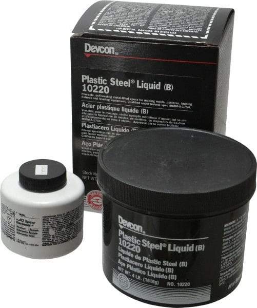 Devcon - 4 Lb Pail Two Part Epoxy - 45 min Working Time, Series Plastic Steel - Apex Tool & Supply
