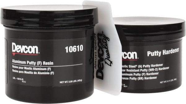 Devcon - 1 Lb Pail Two Part Epoxy - 60 min Working Time, 2,600 psi Shear Strength - Apex Tool & Supply