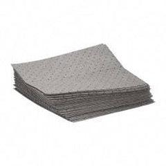 Brady SPC Sorbents - 26 Gal Capacity per Package, Universal Pad - 19" Long x 15" Wide, Gray, Polypropylene - Apex Tool & Supply