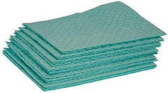 Brady SPC Sorbents - 24 Gal Capacity per Package, Chemical/Hazmat Pad - 19" Long x 15" Wide, Green, Polypropylene - Apex Tool & Supply