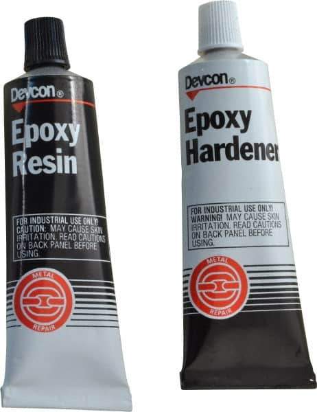 Devcon - 6.5 oz Tube Two Part Epoxy - 60 min Working Time, 2,500 psi Shear Strength - Apex Tool & Supply