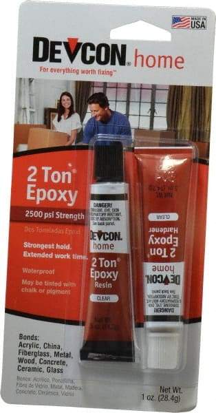 Devcon - 1 oz Tube Two Part Epoxy - 30 min Working Time - Apex Tool & Supply