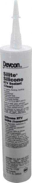 Devcon - 10.3 oz Cartridge Clear RTV Silicone Joint Sealant - -60 to 248°F Operating Temp - Apex Tool & Supply