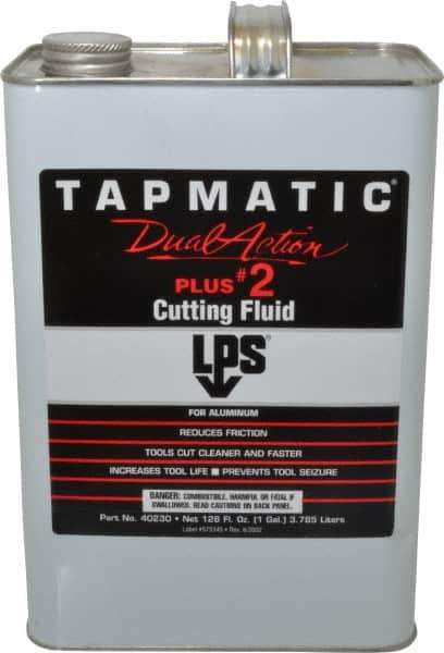 LPS - Tapmatic Plus #2, 1 Gal Bottle Cutting & Tapping Fluid - Synthetic, For Boring, Broaching, Drawing, Drilling, Engraving, Facing, Finishing, Grinding, Milling, Reaming, Sawing, Stamping, Tapping, Threading, Turning - Apex Tool & Supply