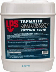 LPS - Tapmatic AquaCut, 5 Gal Pail Cutting & Tapping Fluid - Water Soluble, For Boring, Broaching, Drawing, Drilling, Engraving, Facing, Finishing, Grinding, Milling, Reaming, Sawing, Stamping, Tapping, Threading, Turning - Apex Tool & Supply
