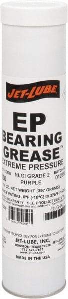 Jet-Lube - 14 oz Cartridge Extreme Pressure Grease - Purple, Extreme Pressure, 325°F Max Temp, NLGIG 2, - Apex Tool & Supply