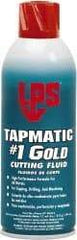 LPS - Tapmatic #1 Gold, 11 oz Aerosol Cutting & Tapping Fluid - Straight Oil, For Boring, Broaching, Drilling, Engraving, Facing, Milling, Reaming, Sawing, Tapping, Threading, Turning - Apex Tool & Supply
